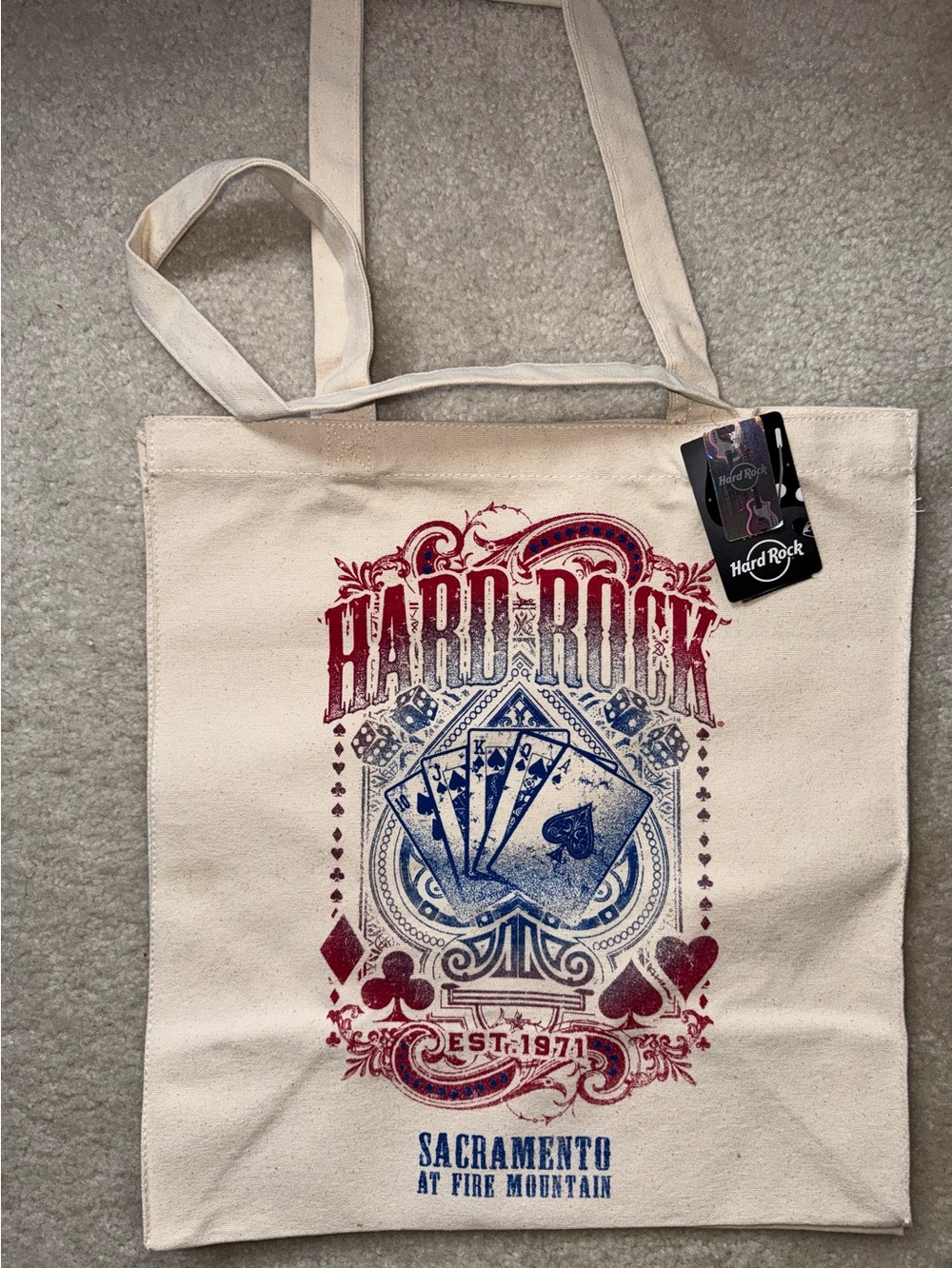 Hard Rock Cafe Canvas Tote Bag - Sacramento at Fire Mountain New